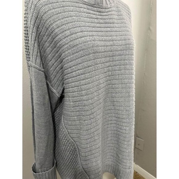 Dressbarn Mock Neck Knitted Gray Sweater Women Size 2X - Picture 3 of 9